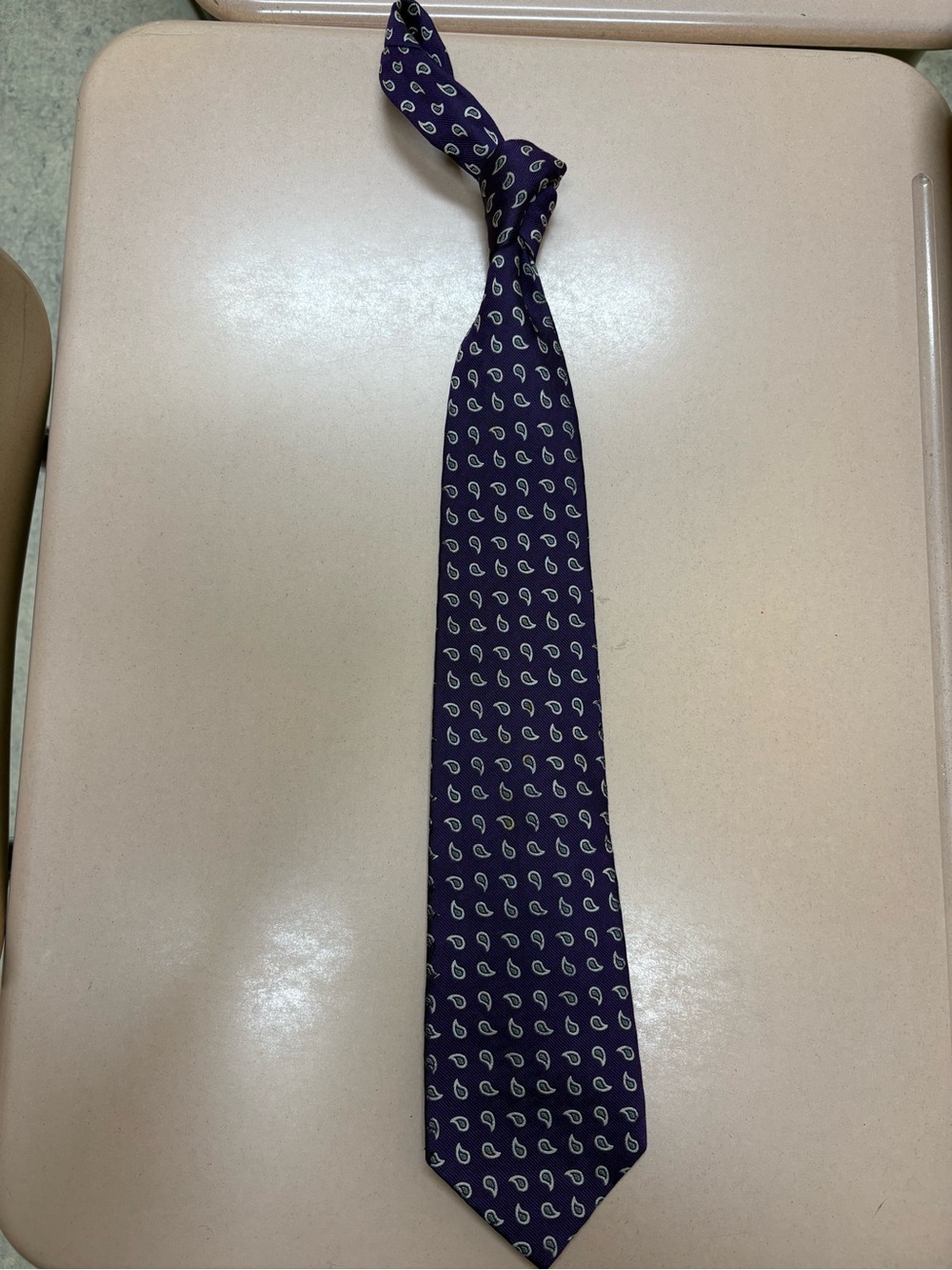 Vintage Polo Ralph Lauren Purple Paisley Silk Tie